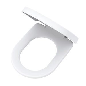 Gerber G0099859 White Adjustable Slow Close Elongated Toilet Seat With Cover