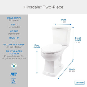 Gerber G0020181 White Hinsdale 1.28 Gpf 12