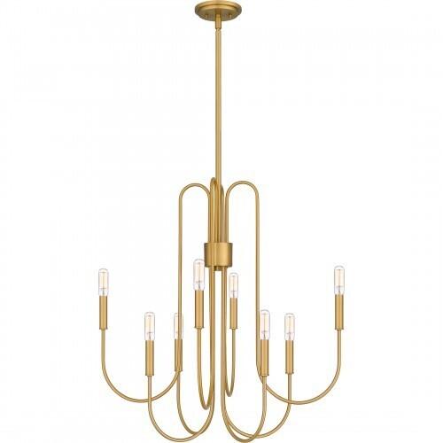 Quoizel CBR5028BWS Cabry Chandelier 8 lights brushed weathered br Chandelier