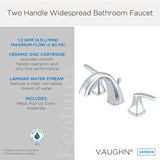 Gerber D304118BN Brushed Nickel Vaughn Two Handle Widespread Faucet