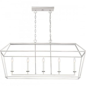 Quoizel AVY542PK Aviary Island 5 light polished nickel Island Light