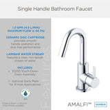 Gerber D222530 Chrome Amalfi Single Handle Lavatory Faucet