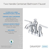 Gerber D307028BN Brushed Nickel Draper Two Handle Centerset Lavatory Faucet