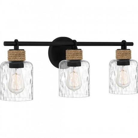 Quoizel BTC8624MBK Baltic Bath 3 lights matte black. Bath Light