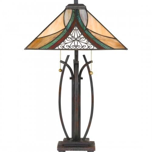 Quoizel TF3342TVA Orleans Table lamp tiffany 16"sq Table Lamp