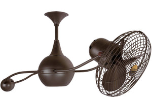 Matthews Fan B2K-BZZT-MTL Brisa 360° counterweight rotational ceiling fan in Bronzette finish with metal blades.