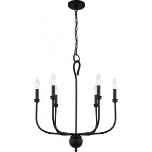 Quoizel BLA5022MBK Blanche Chandelier 6 lights matte black Chandelier