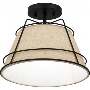 Quoizel QSF5629MBK Quoizel Semi-Flush Mount Semi flush 1 light matte black Semi-Flush Mount