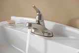 Pfirst Series Single Control 4" Centerset Bathroom Faucet in Brushed Nickel