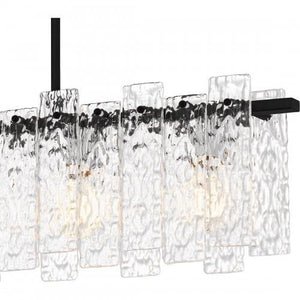 Quoizel PCCAS539MBK Caspian Linear chandelier 5 lights matte black Island Light