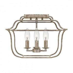 Quoizel GLY1714CS Gallery Semi flush mount 4 light century silver Semi-Flush Mount