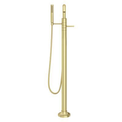 Pfister Brushed Gold 2-handle Tub Filler With Hand Shower LG6-1TNTBG