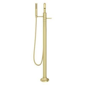 Pfister Brushed Gold 2-handle Tub Filler With Hand Shower LG6-1TNTBG