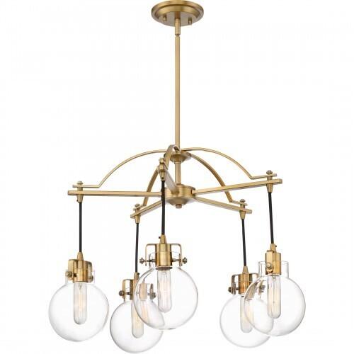 Quoizel SDL5005WS Sidwell 5 light chandelier weathered brass Chandelier