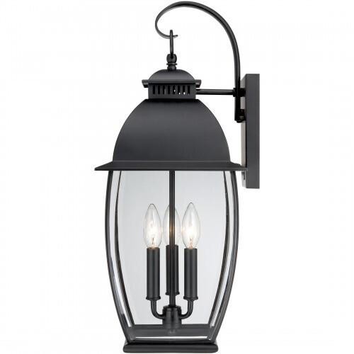 Quoizel BAN8411K Bain Outdoor wall lantern 11" mystic black Outdoor Lantern