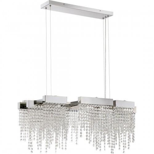 Quoizel PCCL1033PK Crystal Falls Led island polished nickel Island Light