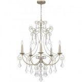 Quoizel MER5028VG Merida Chandelier 5 lights vintage gold. Chandelier