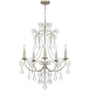Quoizel MER5028VG Merida Chandelier 5 lights vintage gold. Chandelier