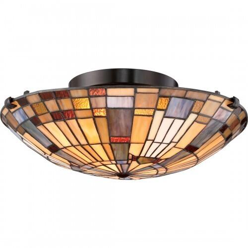 Quoizel TFIK1617VA Inglenook Flush-mount 17"d tiffany Flush Mount