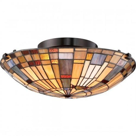 Quoizel TFIK1617VA Inglenook Flush-mount 17"d tiffany Flush Mount