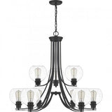 Quoizel PRUS5034MBK Pruitt Chandelier 9 light matte black Chandelier