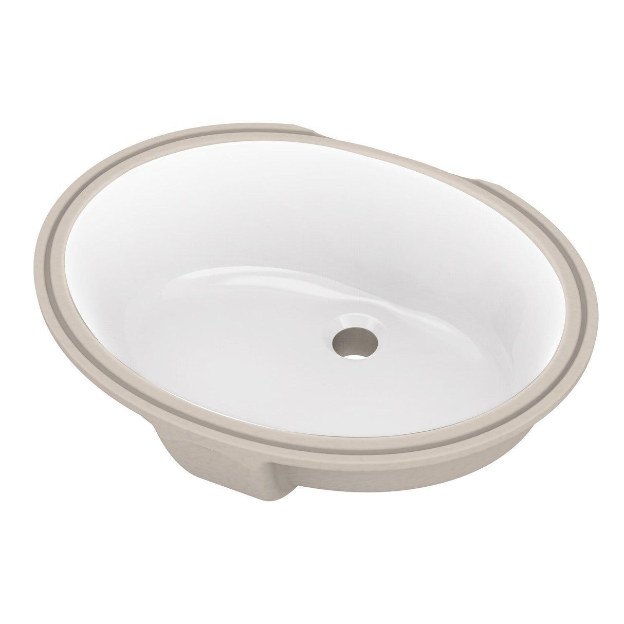 Gerber G0012780 White Luxoval Oval Standard Undercounter Bathroom Sink
