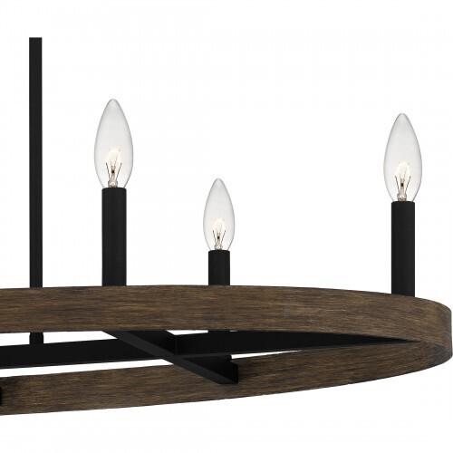 Quoizel HDR842MBK Hendrix Linear chandelier 9 lights matte black Island Light