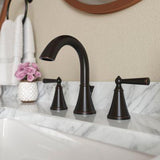 Saxton 2-Handle 8" Widespread Bathroom Faucet in Tuscan Bronze