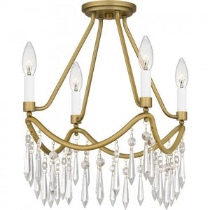 Quoizel AID1712AB Airedale Semi flush 4 lights aged brass Semi-Flush Mount
