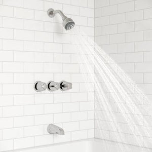 Polished Chrome Pfister 3-handle Tub & Shower Faucet With Metal KNO... LG01-3110