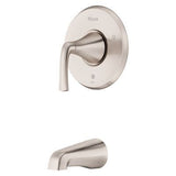 McAllen 1-Handle Tub Only Trim Kit in Spot Defense Brushed Nickel