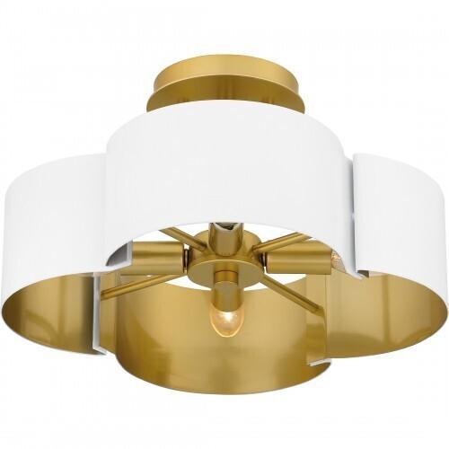 Quoizel BSM1714W Balsam Semi flush 4 lights white Semi-Flush Mount