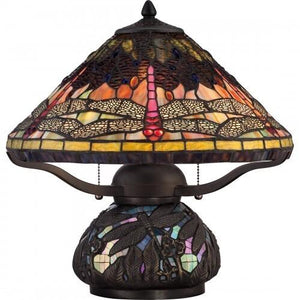 Quoizel TF1851TIB Copperfly Table lamp tiffany 16"d Table Lamp