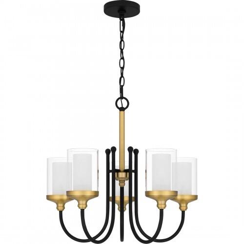 Quoizel ROW5022MBK Rowland Chandelier 5 lights matte black Chandelier