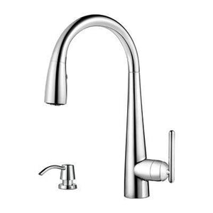 Pfister Polished Chrome Lita Pull-down Kitchen Faucet GT529-SMC