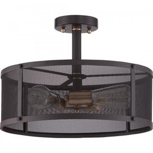 Quoizel UST1716WT Union Station Semi flush western bronze Semi-Flush Mount