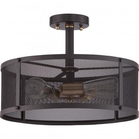 Quoizel UST1716WT Union Station Semi flush western bronze Semi-Flush Mount