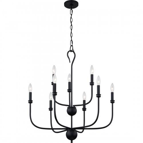 Quoizel BLA5027MBK Blanche Chandelier 9 lights matte black Chandelier