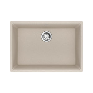 FRANKE MAG11025-CHA-S Maris Undermount 27-in x 19-in Granite Single Bowl Kitchen Sink in Champagne In Champagne