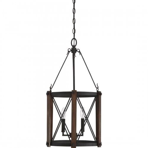 Quoizel BRO5203MK Baron Baron 3 lt foyer marcado black Pendant