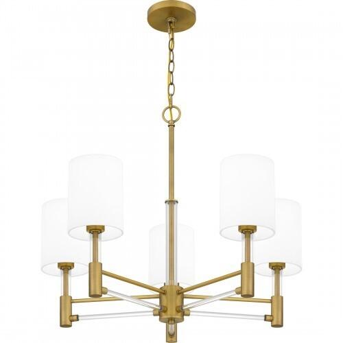 Quoizel GCN5026AB Gretchen Chandelier 5 lights aged brass Chandelier