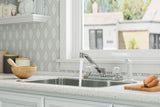 Pfirst Series 2-Handle Kitchen Faucet with White Side Spray in Polished Chrome