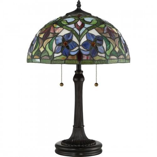 Quoizel TFVT6323VB Violets Table lamp tiffany 16"d Table Lamp