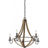 Quoizel SHR5005RK Shire 5 light chandleier rustic black Chandelier