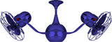 Matthews Fan VB-BLUE-MTL Vent-Bettina 360° dual headed rotational ceiling fan in Safira (Blue) finish with metal blades.