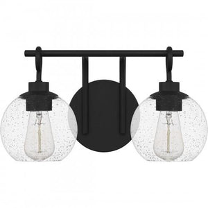 Quoizel WTN8616MBK Winston Vanity, 2-Light 200 Total Watts, Matte Black