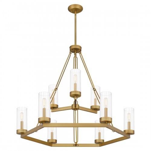 Quoizel VLS5036AB Valens Chandelier 9 lights aged brass Chandelier