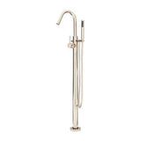 Modern Freestanding Roman Tub Trim Kit w/Handshower in Polished Nickel