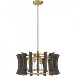 Quoizel QOP5196AB Cordelia Pendant  4 light aged brass Pendant