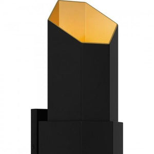 Quoizel CHS8407MBKG Chasm Outdoor wall led light matte black gold Outdoor Lantern